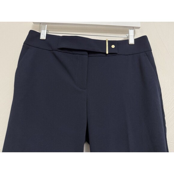 Anne Klein Women’s Size 2 Navy Blue Dress Pants Trousers Work Career Gold Accent - Picture 1 of 9